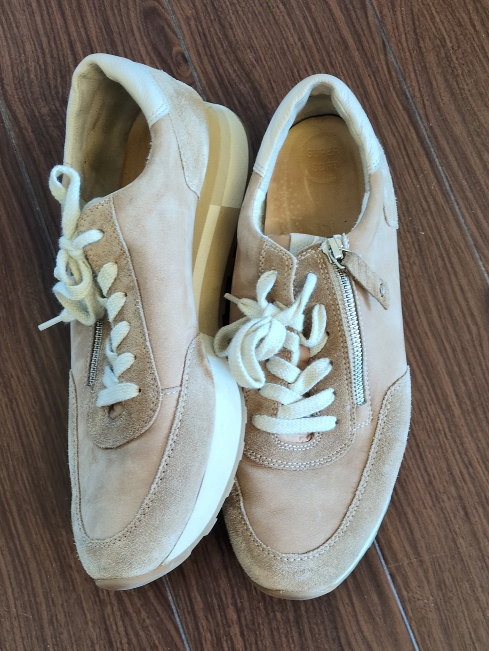 Paul Green Tan Suede Sneakers Sz 8.5